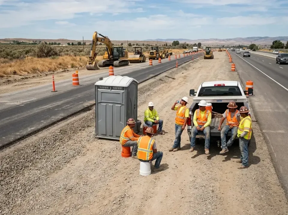 highway-road-construction-crew-007 — frequently asked questions, Porta Potty and Restroom Rentals in Roseburg North, OR